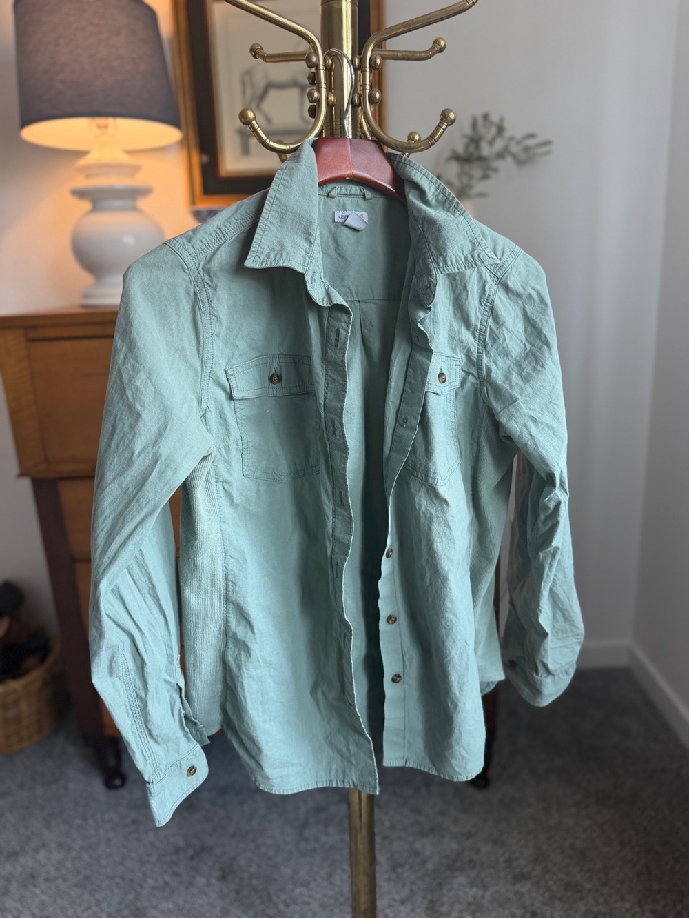 Carhartt Women's Lightweight Green Casual Shirt Jacket